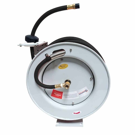 Interstate Pneumatics Hose Reel, 3/8 in Hose Diameter, 50 ft Length, 300 psi Max. Pressure HSR80-64B